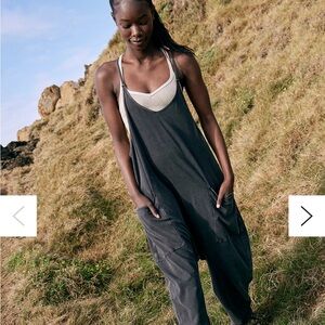 Women's washed black FP hot shot onesie